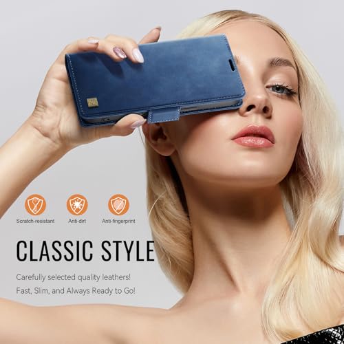MirbyrnieWallet Case for iPhone 17 Pro Max 6.9'' RFID Blocking Credit Card Holder Magnetic Closure Kickstand PU Leather Flip Phone Case Shockproof TPU Inner Protective Cover Blue - color: Blue, size: iPhone 17 Pro Max