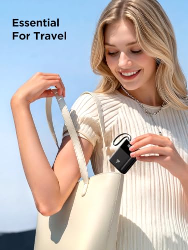 Portable Charger 10000mAh Power Bank Fast Charging, 22.5W USB C Battery Pack with Built-in Cables, Small Portable Charger Travel Essentials Power Bank for iPhone 17 16 15 14, Samsung, iPad, Android