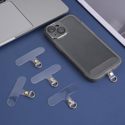 Vin Beauty 10 Pack Universal Gold Phone Tether Tab, Phone Lanyard Tab Without Adhesive, Tether Tabs for Cell Phone Tether Tab Phone Lanyard Replacement for Cell Phone Strap