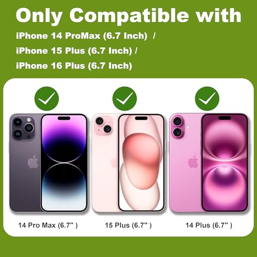 2 Pack Matte Privacy Screen Protector for iPhone 14 Pro Max / 15 Plus / 16 Plus 6.7",Anti-Glare Anti-Spy Scratch Resistant Tempered Glass Film,Smooth Responsive Touch Anti-Scratch Glass,Easy to Install - size: for iPhone 14 Pro Max / 15 Plus / 16 Plus