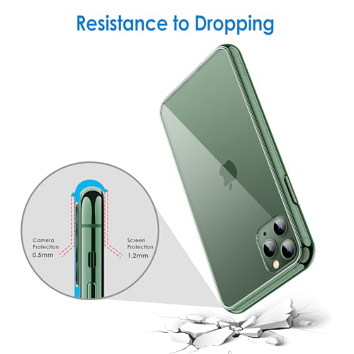 JETech Case for iPhone 11 Pro Max, Anti-Yellowing, Alpine Green | Shockproof Protection, Scratch Resistant Hard PC Back, Durable Transparent TPU Bumper - color: Alpine Green