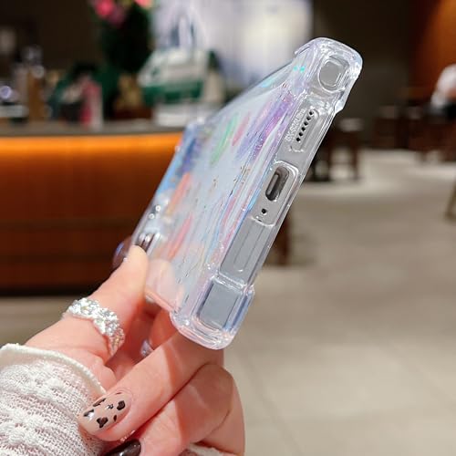 Changjia for Samsung Galaxy S26 Clear Glitter Case, Cute Girly Bling Sparkle Planet Space Stars Moon Universe Pattern Soft TPU Silicone Shockproof Women Girls Protective Case for Galaxy S26 6.3",Clear - size: for Samsung Galaxy S26 6.3"