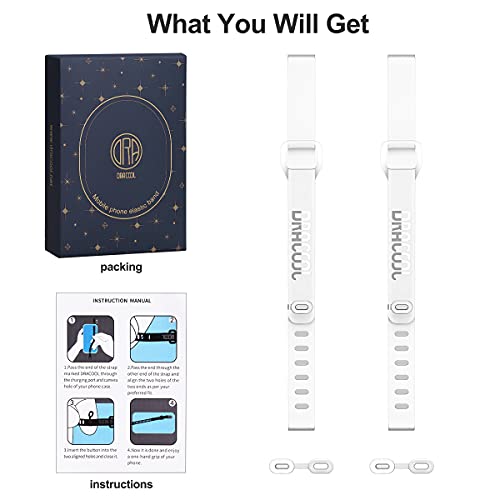 Dracool 2 PCS Silicone Phone Strap Cell Phone Grip Loop Elastic Stretching Band Hand Finger Holder Secure Slim Universal for Galaxy & iPhone Case Most Smart Phone Cases - Transparent - color: Transparent