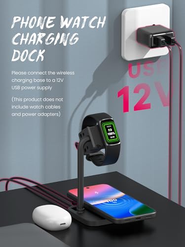 2-in-1 Universal Wireless Charging Dock - color: Black Wireless Charging Dock