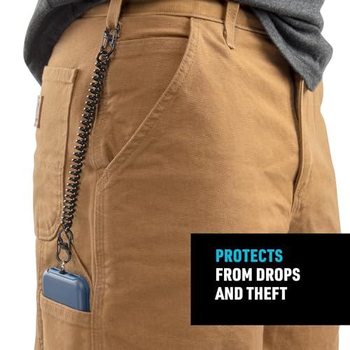 Nite Ize Hitch Phone Anchor & Tether - Durable, Coiled Phone Tether for Everyday & Outdoor Use - Adventure-Proof Design for Drop & Theft Protection - Compatible with Corded & Wireless Charging