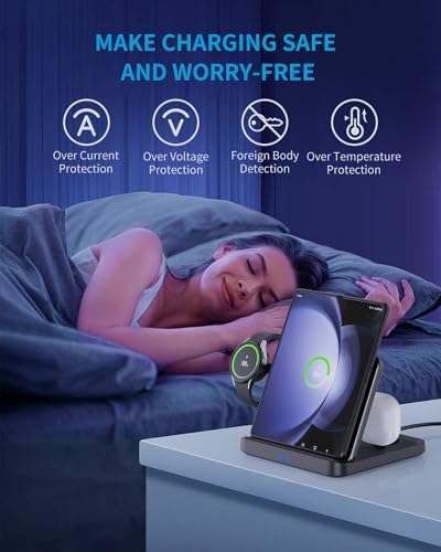 3 in 1 Foldable Wireless Charging Station for Galaxy Z Fold &Z Flip