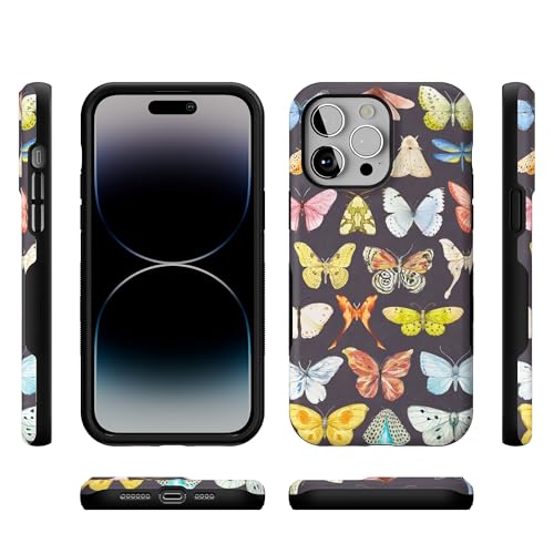 Casely iPhone 14 Pro Max Case | Midnight Monarch | Jenna Palek x Casely | Bold Protective Design | Compatible with MagSafe - color: Midnight Monarch | Jenna Palek x Casely