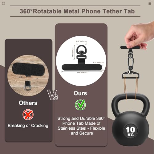 YFWE Clip and Go Strap for Phone With Wallet Crossbody (Detachable RFID Wallet) - Adjustable Phone Lanyard Crossbody with 360° Rotatable Tether Tabs for All Phones (Purple) - color: 4-purple