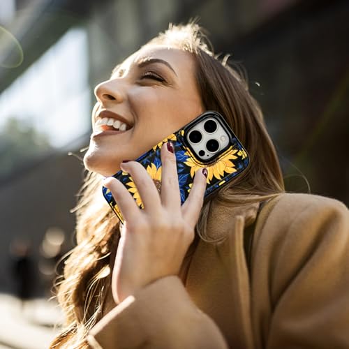 HAOPINSH for iPhone 16 Pro Wallet Case with Card Holder, Blooming Sunflowers Pattern Back Flip Folio PU Leather Kickstand Card Slots Case for Women Girls, Double Magnetic Clasp Shockproof Cover 6.3" - color: Blooming Sunflowers