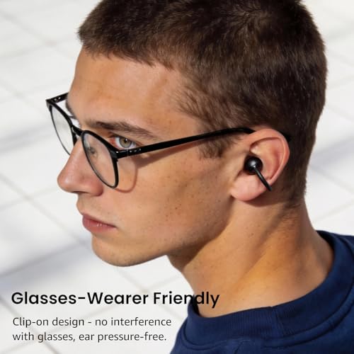 TOZO OpenEarRing Open Ear Earbuds 40H Bluetooth 5.4 Lightweight Comfort - color: Black