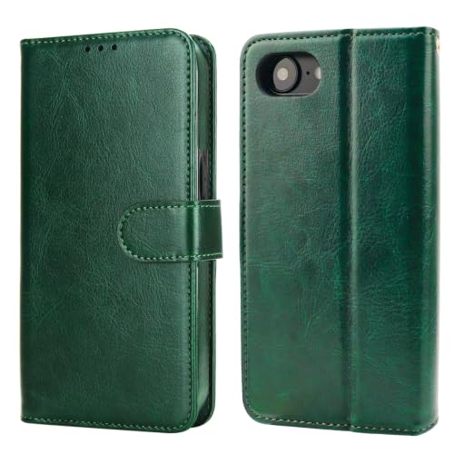 Bocasal Detachable Wallet Case Card Holder for iPhone 17e/16e, Green | RFID Blocking Kickstand Card Slots Holder PU Leather Magnetic Shockproof Wrist Strap Removable Flip Protective Cover 6.1 inch - color: Green