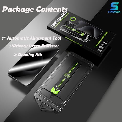 2 Pack iPhone 15 Pro Max 6.7'' Privacy Screen Protector