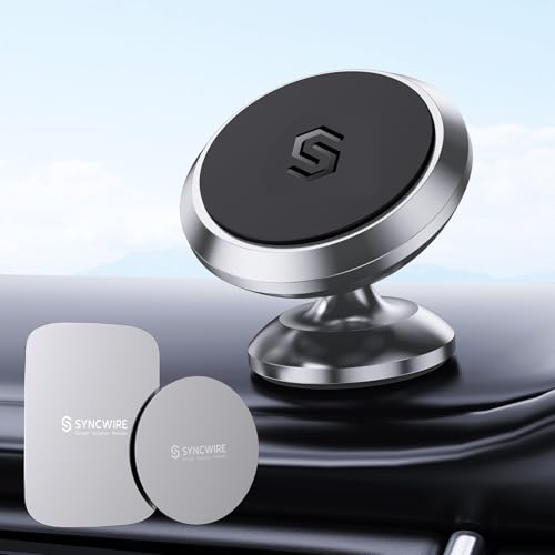 SYNCWIRE Magnetic Car Phone Holder for Dashboard, Cell Phone Car Mount - color: Gray