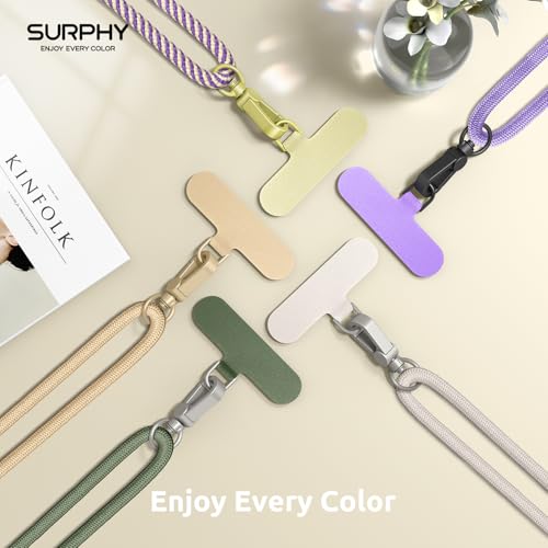 SURPHY Phone Lanyard Crossbody, Phone Strap Crossbody with 2 Tether Tabs - color: Stone