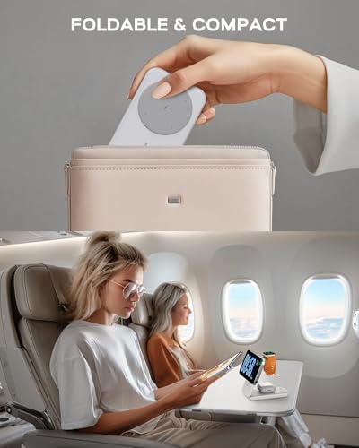 RORRY Portable Charger, 3 in 1 10000mAh Power Bank for MagSafe Battery - color: White