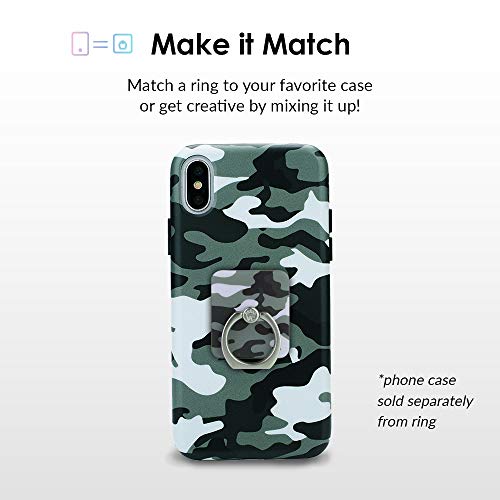 Velvet Caviar Cell Phone Ring Holder - Finger Ring & Stand - Improves Phone Grip Compatible with iPhone, Galaxy and Most Cases (Except Silicone/Leather) - Green Camo - color: Green Camo