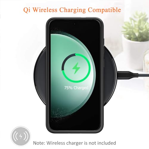 Wireless Charging Case for Galaxy S23 FE, Upgraded 12000mAh Rechargeable Portable Charging Case Compatible with Galaxy S23 FE (6.4 inch) with Carplay Extended Battery Pack Charger Case (Black) - size: Galaxy S23 FE