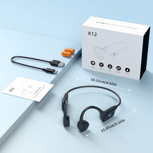 PSIER Bone Conduction Headphones, 2026 Upgrade Bluetooth 6.0 Open-Ear Design, 10-Hour Playtime, IPX5 Waterproof, 23g Ultra-Lightweight for Running, Cycling, Outdoor Sports - color: Matte Black