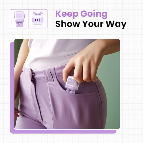 UGREEN Uno 65W 3-Port USB C Charger, GaN Fast Charging Block, Purple - color: Purple