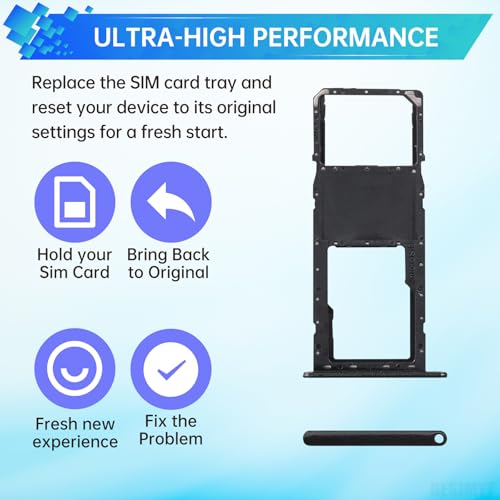 for Samsung Galaxy A21 Sim Card Tray Replacement Black