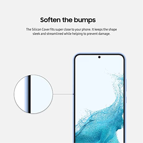 Samsung Galaxy S22+ Silicone Cover, Protective Phone Case, Soft, Sleek Protection, Slim Design, Matte Finish, US Version, Coral (EF-PS906TPEGUS)