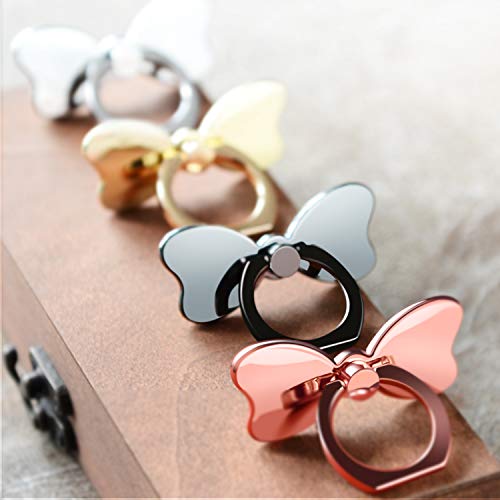 PZOZ Metal Cell Phone Finger Ring Stability Holder Back Stand Collapsible Hand Grip Knob Loop Car Mount Hook Kickstand 360 for iPhone Samsung Galaxy Mobile Cute Accessories (Gold) - color: Gold