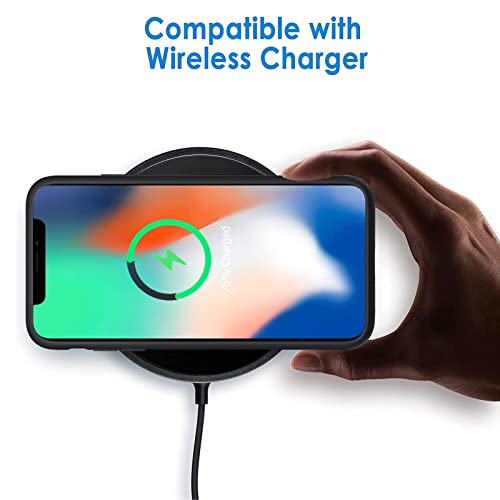 Battery Case for iPhone X/XS, Upgraded 10000mAh High Capacity Rechargeable Portable Extended Charger Case Wireless Charging Compatible with iPhone X/XS/10 (5.8 inch) Charging Case & Carplay (Black) - size: iPhone X/XS (5.8 inch)