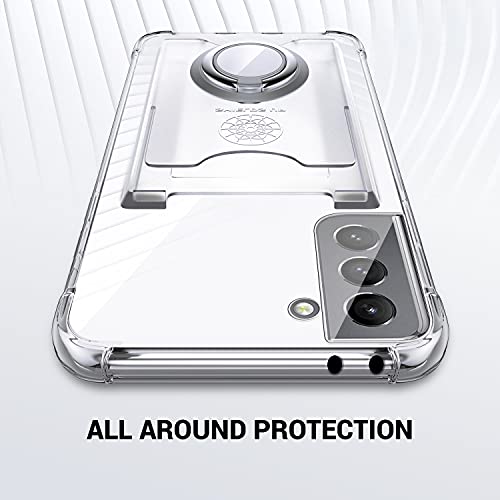 Shields Up for Samsung Galaxy S21 FE Case with Card Holder Stand, Clear - color: Clear, size: Galaxy S21 FE