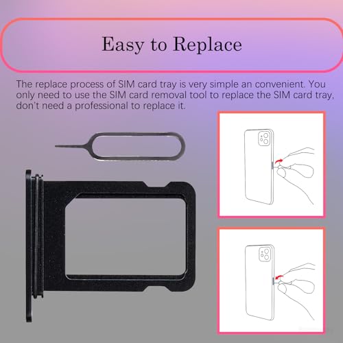 for iPhone 13 Mini Black Single SIM Card Tray Slot Replacement