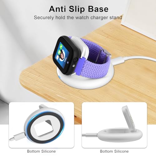 Foldable Magnetic Charging Dock Compatible for Sync UP Kids Watch 2 Charger - color: White for Sync UP Watch 2