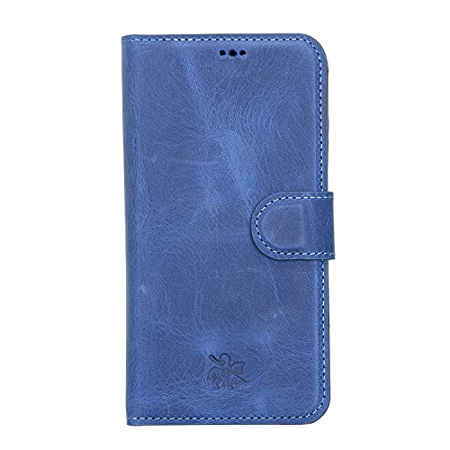 Venito Florence Leather Wallet Phone Case Compatible with iPhone 13 Pro (6.1 inch) - Extra Secure with RFID Blocking - Detachable Phone Wallet (Antique Dark Blue)* - color: Antique Dark Blue, size: iPhone 13 Pro