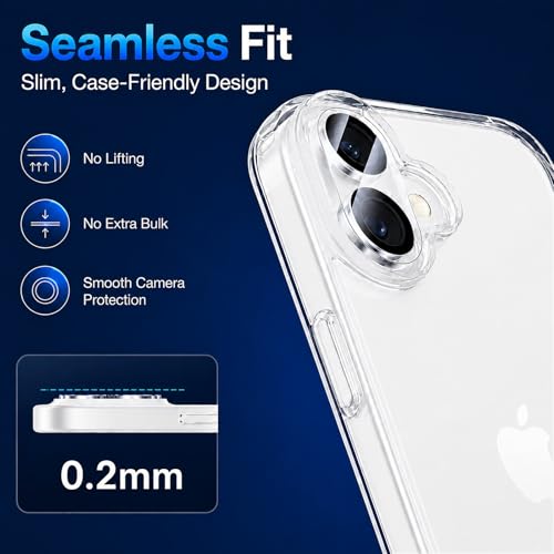 Camera Lens Protector for iPhone 16/iPhone 16 Plus- 3 Pack - size: iPhone 16/16 Plus