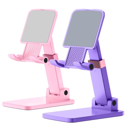 Cell Phone Stand Cute Mobile Holder For iPhone Desk Office Accessories - color: 13-Purple&Pink