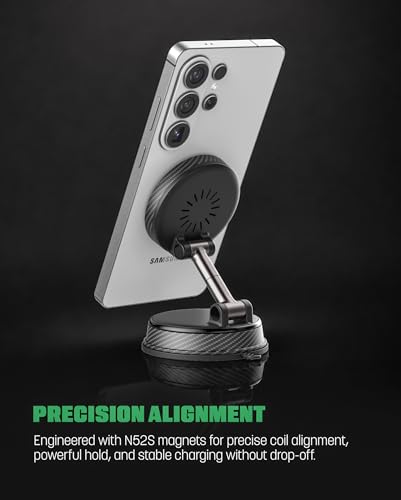 Galvanox™ X8-PRO Vacuum Suction Car Mount Wireless Charger for Samsung