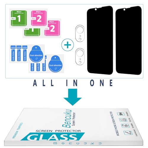 2+2 Pack Privacy Screen Protector for iPhone 17e / iPhone 16e - size: (Privacy)iPhone 16e 6.1 Inch