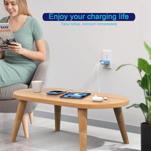 USB C Wall Charger Block, 3Pack 20W Dual Port PD Fast iPhone 16/15 Charger USB C Wall Charger Adapter + USB A Quick Charging Brick Plug for iPhone 15/14/13/12/11/Pro Max/Plus/XS/XR/X,iPad,AirPods-Blue - color: Blue