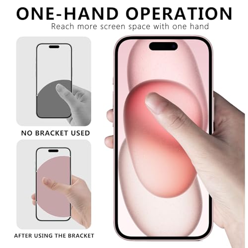 3 Pack Expandiing Cell Phone Grip Heart Shape Glass Finger Holder for Smartphones, Cellphone Collapsible Stand - Black Gold Marble