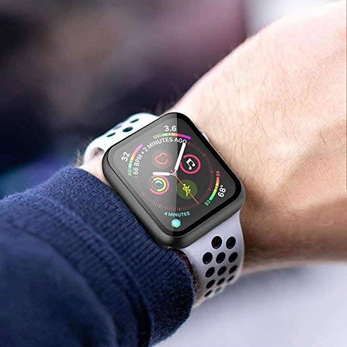 Misxi 2 Pack Hard PC Case with Tempered Glass Screen Protector Compatible with Apple Watch SE 3 (2025) SE 2 SE Series 6 Series 5 Series 4 40mm, Black - color: Black(2-Pack), size: 40mm (Se3/Se2/Se/6/5/4)