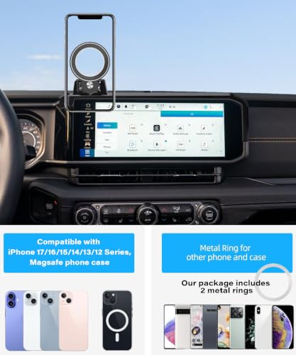 Car Phone Holder for Jeep Wrangler/4xe/Gladiator 2024 2025 2026 Accessories - size: for Wrangler/4xe/Gladiator 2024-2026(12.3" screen)