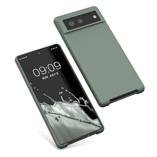 kwmobile Case Compatible with Google Pixel 6 Case - TPU Silicone Phone Cover with Soft Finish - Rainwashed Green - color: Rainwashed Green, size: Pixel 6