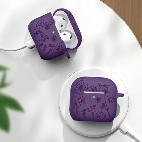 Lerobo for AirPods 5 AirPods 4 Case with Cleaner Kit & Keychain, Purple - color: A-Purple, size: AirPods 5&4