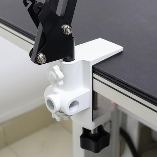 RTNLIT Desk Lamp Clamp, 1/2 inches 4 Hole Metal Table Mounting Clamp, White - color: White