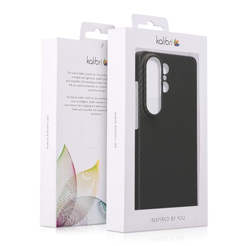 kalibri Aramid Fiber Case Compatible with Samsung Galaxy S26 Ultra - Case Super Slim Strong Protective Phone Cover - Black Matte - size: Galaxy S26 Ultra