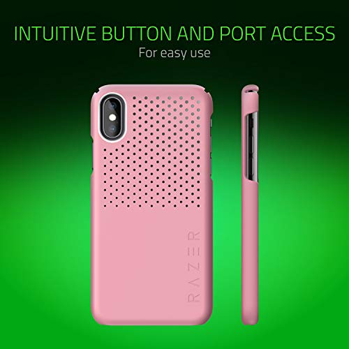 Razer Arctech Slim for iPhone Xs Max Case: Thermaphene & Venting Performance Cooling - Wireless Charging Compatible - Matte Black - color: Matte Black