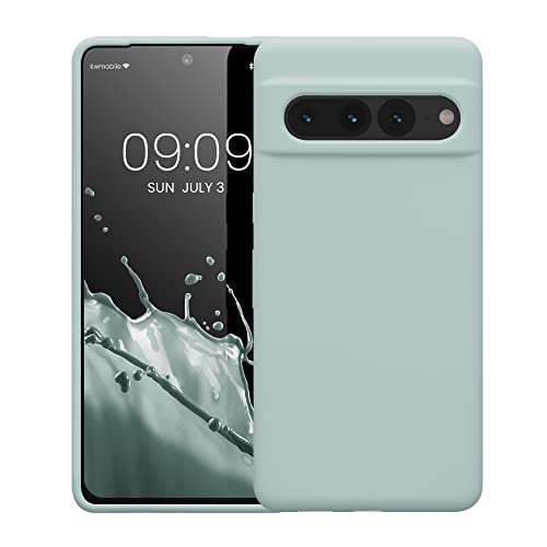 kwmobile Case Compatible with Google Pixel 7 Pro Case - TPU Silicone Phone Cover with Soft Finish - Cool Mint - color: Cool Mint, size: Pixel 7 Pro