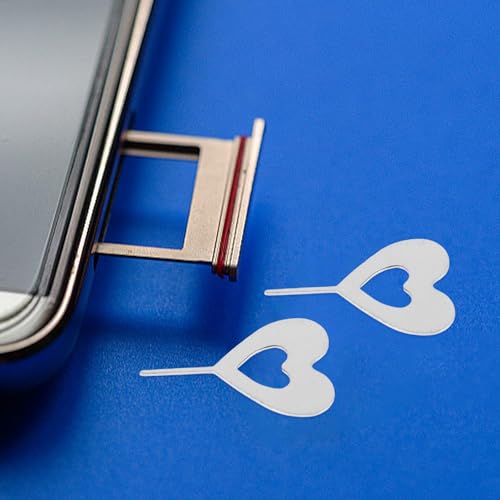 100pcs Sim Card Tool Kit with Heart-Shaped Pins Universal Sim Tray Ejector Needle for Smartphones for Mobile Phone Maintenance and Repair