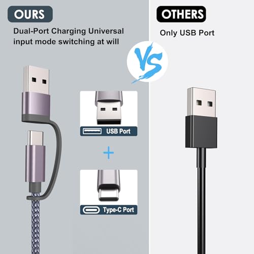 Travel Essentials,Multi Charging Cable for Apple Watch iPhone Charger Gray - color: Gray, size: 1Pack-4FT