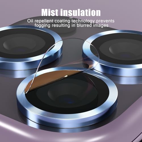 Camera Lens Protector Compatible with iPhone 11/iPhone 12/iPhone 12 Mini,Scratch Resistant,HD Clear Tempered Glass Camera Lens Protection Cover,Case Friendly Easy to Install - Blue - color: Blue, size: iPhone 11/iPhone 12/iPhone 12 Mini