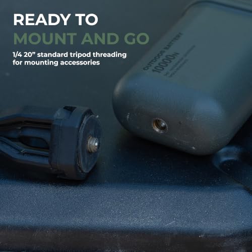 NESTOUT Rugged Power Bank, 10000mAh Outdoor Battery Charger, 20W USB-C Fast Charging PD, Waterproof IP67, Durable Shockproof, Battery Pack for iPhone Hiking Travel Camping (Olive Green, 10000mAh) - color: Olive Green