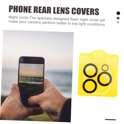 Angoily 5Pcs Scratch Tempered Lens Protectors for Pro High Definition Finger Lens Films with Easy Installation Compatible with Mobile Phone Camera Lens